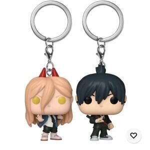 Pocket Pop Keychain Chainsaw Man Aki Hayakawa & Power Funko Keychain Set NEW